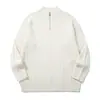 Suéter de meia-gola alta com zíper, estilo retrô de rua japonês, da marca Rumeng, para homens, outono, malha solta casual estilo preguiçoso