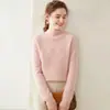Suéter de Cachemira Baicaierong Otoño/Invierno 2026 para Mujer con Cuello Semi Alto, Diseño Versátil, Tejido de Lana