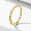 Anel de Combinação Totalmente Cravejado em Prata Esterlina S925 Distintivo para Mulheres Europeu e Americano Levemente Luxuoso Moda Ins Simples Anel de Diamante Joia