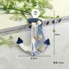 Adesivo de Âncora de Navio Criativo Transfronteiriço Mediterrâneo Termômetro Âncora de Ferro Decorativa Artesanato em Madeira Atacado