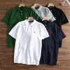 Camisa Casual Masculina Transfronteiriça Bordada Manga Curta Algodão Piqué Pony Clássico Camiseta Polo Pl de Negócios Website Oficial Gola Polo