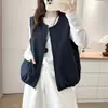 Chaleco de Otoño Temprano Ropa para Mujer 2026 Nuevo Estilo Sin Mangas Versátil Simple Moda Holgado Casual Cremallera Chaleco Exterior Chaleco