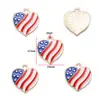 Aleación Aceite Goteando Día de la Independencia Americana Bandera Americana Pulsera Collar Colgante DIY Accesorios de Joyería Colgante W271