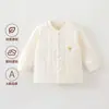 Ropa exterior para bebé, top para bebé, chaqueta acolchada de algodón puro, cálida para otoño e invierno, ropa de estar para bebé, cárdigan acolchado para niños, ajustado