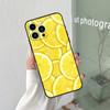 Adequado para Capa de Celular Apple 17Promax, Capa Fruta Limão, Capa Mole para iPhone 15 14 12 13Pro