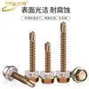Tornillos Autorroscantes Hexagonales Externos de Color Zinc Tornillos Autorroscantes Tornillos Autorroscantes Cola de Golondrina Tornillos para Madera Clavos para Techo de Color Zinc M4.8M5.5
