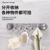 Nuevo gancho de ventosa giratorio de lujo ligero con forma de fila, gancho de ondulación de agua, sin perforaciones, fuerte capacidad de carga, gancho para baño y cocina