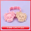 Molde para Galletas Serie Calavera Molde para Galletas Dibujo Animado 3D Calavera Arcilla DIY Galletas Impresas Realistas