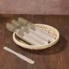 Set de dos moldes para pasta de camarón tipo tubo de bambú imitación melamina, plato creativo de tres colores para pasta de camarón, plato para pasta de pescado, plato para albóndigas de pescado