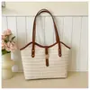 Bolsas Tejidas a Mano para Mujer 2026 Nuevo Bolso Tote de Paja para Vacaciones de Primavera y Verano Bolso de Hombro Cesta de Verduras de Gran Capacidad