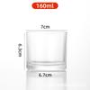 Vaso de Vidrio Grueso Simple para Velas Vaso de Vidrio Transparente para Velas Vaso para Velas de Aromaterapia DIY Adornos para Portavelas de Dormitorio