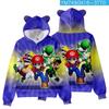Sudadera con capucha de punto 3D de nuevo juego periférico Cross-borDer con orejas de gato para primavera y otoño