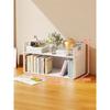 Prateleira de armazenamento de mesa Estante de livros Armário de armazenamento de mesa Prateleira em camadas Dormitório Escrivaninha Mesa de jantar Acabamento Artefato