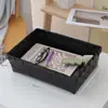 Cesta de Almacenamiento Tejida Cesta de Almacenamiento de Polipropileno Organizador de Cajones de Armario Caja Cesta Miscelánea Cesta de Almacenamiento Negra Cesta de Almacenamiento