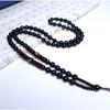 Colar Pingente Obsidiana Tecido à Mão Atacado Oito Deidades Guardiãs Corrente de Suéter Estilo Longo Amuleto de Buda Colar de Jade