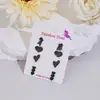 2026 Nuevos Pendientes de Regalo para el Día de San Valentín Estilo Coreano Simple Pendientes de Perforación Geométricos en Forma de Corazón Mini Pequeños Pendientes