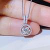 Agitar voz ao vivo 3 quilates imitação mosan colar de diamantes moda feminina tendência pt950 banhado a platina clavícula cadeia fabricantes lote