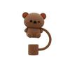 Tapa para popote de vaso Stanley animal de dibujos animados 3D tapa para popote de silicona tapón antipolvo de rana 10 mm