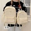 Mochila Escolar para Estudiantes Nueva Color Sólido Universidad Mochila Combinable Estilo Coreano Ins Mochila Escolar para Estudiantes Ligera para Viajes