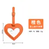 Etiqueta de equipaje con forma de corazón dulce transfronteriza con etiqueta con logotipo de firma, cuero PU, etiqueta de embarque colgante de moda anti-pérdida, personalizable