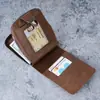 Cartera de Hombre Nuevo Estilo Transfronteriza, Estilo Corto, Hebilla de Cierre Retro, Cremallera, Múltiples Ranuras para Tarjetas, Cartera de Cuero Casual de Gran Capacidad al por Mayor