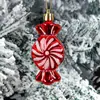 Amazon Luz Girasol Caramelo Plano Pintado Árbol de Navidad Colgante Accesorios Decoración Navideña Caramelo Rojo Venta al por Mayor