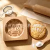 Cortadores de Biscoito de Madeira Transfronteiriços Carimbo de Madeira de Faia de Natal Ferramentas para Assar Biscoitos em Formato de Flor Coração Dia dos Namorados