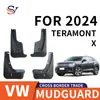 Para-lama para pneu de carro 2024 Volkswagen Touron X material PP para-lama de borracha macia dianteiro e traseiro