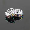 50 preço galvanoplastia incrustada diamante branco roda furadeira anel plano diy joias planas acessórios intervalo grânulo material de cobre