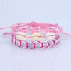 Pulsera Trenzada de Concha con Hilo Encerado Impermeable Estilo Bohemio Más Vendida de Amazon Juego de Tres Piezas Stock Listo del Fabricante