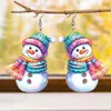 Venta Caliente Transfronteriza 2D Canción de Amor de Invierno Patrón Lindo de Muñeco de Nieve Pendientes Acrílicos Pendientes Colgantes de Invierno para Niña