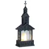 Luzes de Velas Eletrônicas de LED Novas Transfronteiriças, Lanternas de Vento Decorativas, Enfeites de Casinha de Madeira Pequena, Luzes Noturnas Criativas para Atmosfera de Feriado
