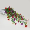 45 Peças de Eucalipto Artificial Violeta para Pendurar na Parede Arranjo de Flores de Eucalipto para Decoração de Casamento Pendente de Parede e Decoração Suspensa