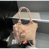 Bolsa Balde Portátil Casual Retrô Transfronteiriça para Mulheres 2025 Nova Bolsa de Ombro Simples com Textura Bolsa Transversal Fashion