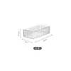 Caja de Almacenamiento Integrada Tipo Cajón Cosméticos Escritorio Acrílico Transparente Divisor Almacenamiento Debajo de la Mesa Caja Estante de Almacenamiento