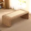 Mesa de Té Tatami de Ratán, Mesa de Té Pequeña, Repisa de Ventana de Balcón, Mesa de Té Sencilla para Mirador, Mesa Baja Estilo Japonés, Mesa Kang