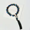 Pulsera de Cerámica Jingdezhen Nueva Pulsera de Cerámica China Joyería Estudiante Estilo Tíbet Cuerda Trenzada a Mano Puesto Regalo para Estudiante