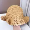 Popular Sombrero de Pescador de Punto Hecho a Mano con Volantes de Amazon Moda de Dibujos Animados Cálido Sombrero de Punto Pulóver Venta al por Mayor