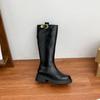Novas Botas de Cavaleiro de Inverno para Mulheres, Botas de Alta Qualidade com Solado Grosso e Aumento de Altura com Zíper Traseiro, Botas Longas Tendência para Mulheres