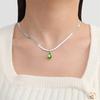 Collar con colgante de gota de agua de cristal de color Gixiang, collar de cadena de serpiente de acero inoxidable, collar de moda para mujer, joyería de regalo