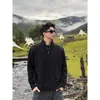 Suéter Casual Unisex de Punto Holgado con Cremallera Media y Cuello Alto, Jacquard Calado, Estilo Retro Old Money, Otoño/Invierno