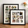 Marco de Fotos DIY de Nueve Cuadrículas de Madera Maciza Tendencia Ins Conmemorativo 48/30 Cuadrículas Regalo para Mejores Amigos y Amigos Soporte para Exhibición de Fotos