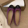 Zapatos planos de ballet estilo Chanel, boca poco profunda, slip-on, con lazo, para mujer, nueva llegada primavera 2026, para el trabajo y la noche