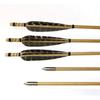 Arco recurvo tradicional huwairen pluma de flor universal pluma real flecha de madera punta de flecha plateada diámetro de pluma de flecha de 5 pulgadas 8.5mm