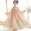 Hanfu para Niños 2026 Nuevo Estilo Vestido Tradicional Chino de Manga Larga para Niñas Disfraz Antiguo Vestido Traje Tang para Niña Ropa de Actuación