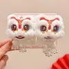 Diadema Roja de Año Nuevo para Niños Pasador Antiguo para el Cabello Accesorios para el Cabello de Niñas Hanfu Borla Súper Hada Lote de Pasadores Chinos Nuevos