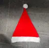 Gorro navideño de felpa corto para adultos, colorido y grueso, con dobladillo para decoración de fiestas navideñas