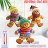16 Piezas de Adornos de Pan de Jengibre Adorno de Árbol de Navidad de Madera Pan de Jengibre Colorido con Sombrero y Suéter Decoraciones Navideñas