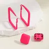 Pendientes de Spray Geométricos Serie Rosa Rojo Europeos y Americanos Diseño de Moda de Nicho Personalizados Pendientes Transfronterizos Se Pueden Procesar