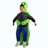 Fantasia de Halloween Fantasma Abraçador Família Alienígena Traje Inflável Fantasma Verde Fantasia de Brincadeira Fantasia Inflável Fantoche